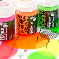 ROSA TALENT Vernice acrilica fluorescente per tessuti 20 ml | Varie tonalità
