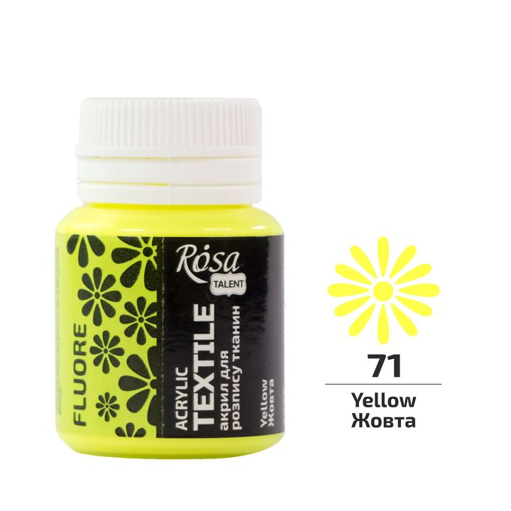 ROSA TALENT Vernice acrilica fluorescente per tessuti 20 ml | Varie tonalità