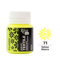 ROSA TALENT Vernice acrilica fluorescente per tessuti 20 ml | Varie tonalità