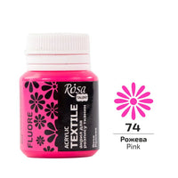 ROSA TALENT Vernice acrilica fluorescente per tessuti 20 ml | Varie tonalità