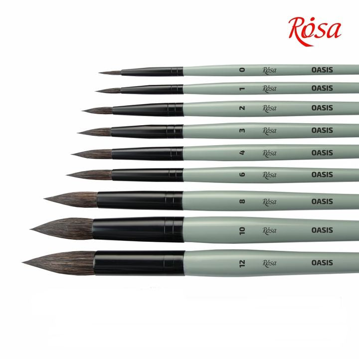Runder Naturhaarpinsel ROSA OASIS 188 für Aquarellmalerei | ARTMIE