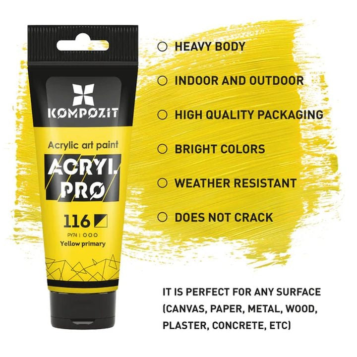 Sada akrylových farieb ACRYL PRO PROFESSIONAL 12x75 ml — obrázok 4
