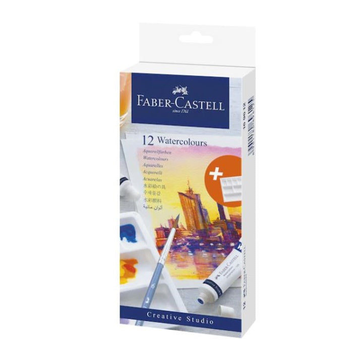 Aquarellfarben-Set in Tuben mit Mischpalette | verschiedene Sets | 12 x 9 ml