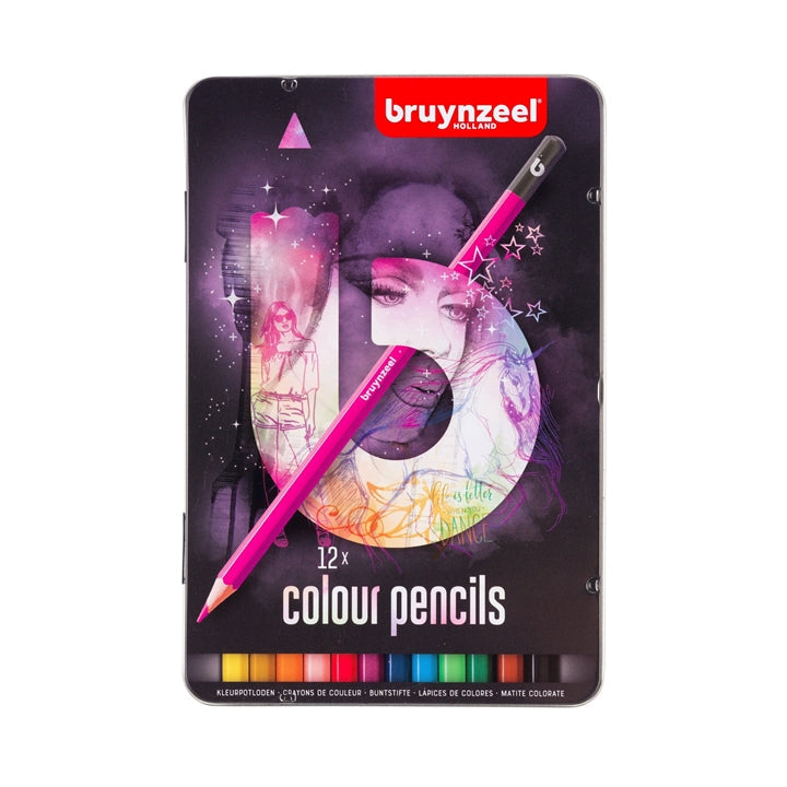 Bruynzeel Buntstifte im Metalletui – Pink Serie | verschiedene Sets | 12 ks