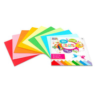 Set aus 50 farbigen Papieren | verschiedene Formate | 20 x 20 cm