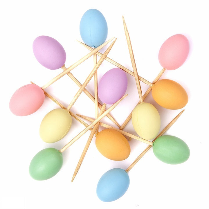 Set mit 12 kleinen Deko-Eiern zum Stecken | verschiedene Farben — Bild 4