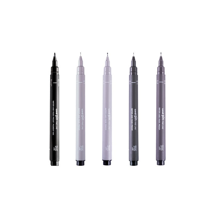 Sada UNI PIN popisovačov fineliner Elegant Tones 5 ks — obrázok 1