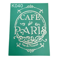 Samolepilna šablona Cafe de Paris 20 x 15 cm