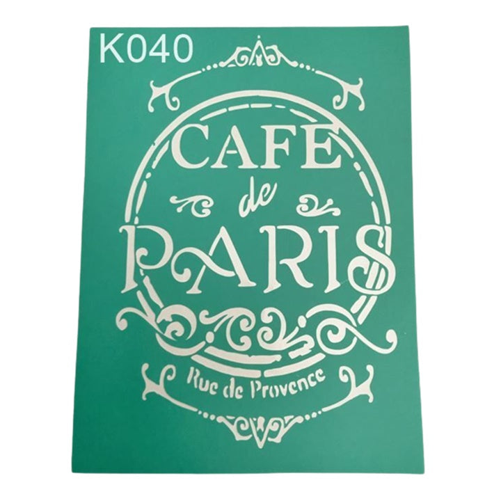 Samolepilna šablona Cafe de Paris 20 x 15 cm