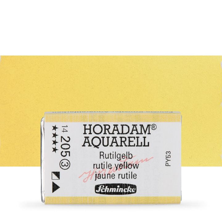Schmincke Horadam Aquarellfarben im ganzen Näpfchen | verschiedene Farbtöne | 205 rutile žltá