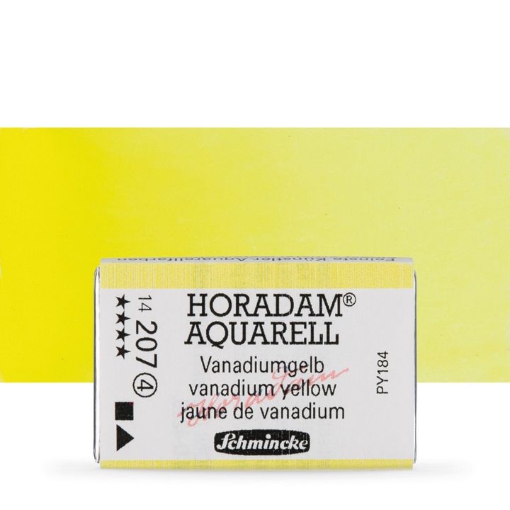 Schmincke Horadam Aquarellfarben im ganzen Näpfchen | verschiedene Farbtöne | 207 vanadium žltá