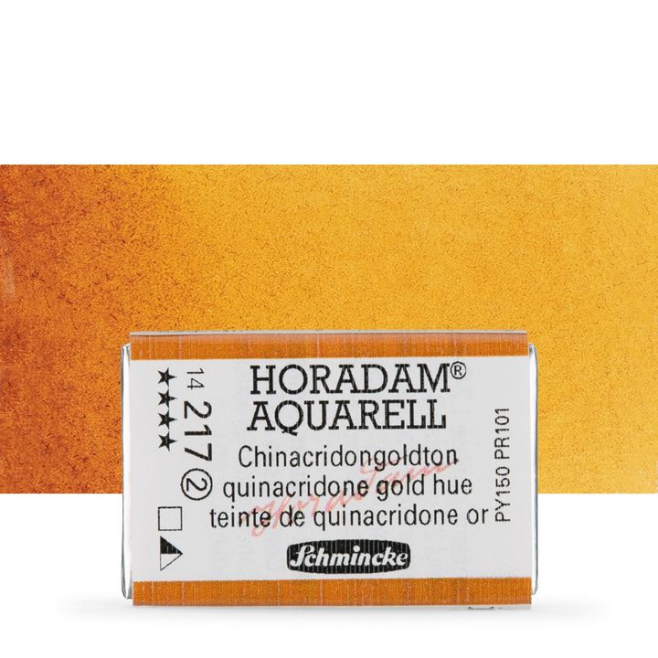 Schmincke Horadam Aquarellfarben im ganzen Näpfchen | verschiedene Farbtöne | 217 quinacridone zlatá hue