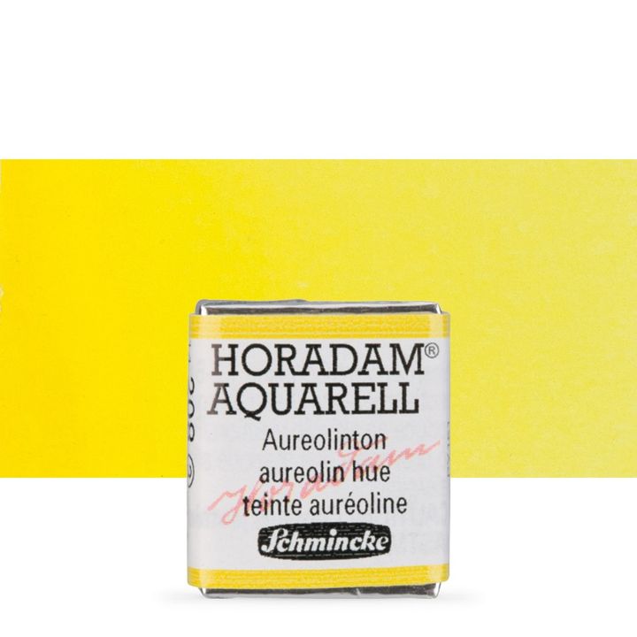 Schmincke Horadam Aquarellfarben im halben Näpfchen | verschiedene Farbtöne | 208 aureolin hue