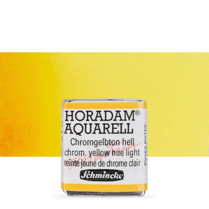Schmincke Horadam Aquarellfarben im halben Näpfchen | verschiedene Farbtöne | 212 svetložltá chromium hue