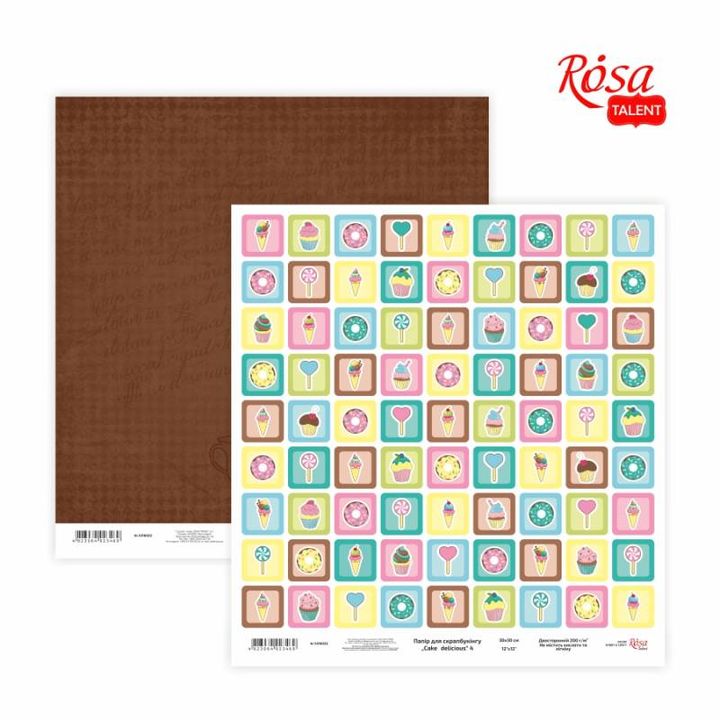 Scrapbooking-Papier 30,48 x 30,48 cm Cake Delicious | verschiedene Motive — Bild 3