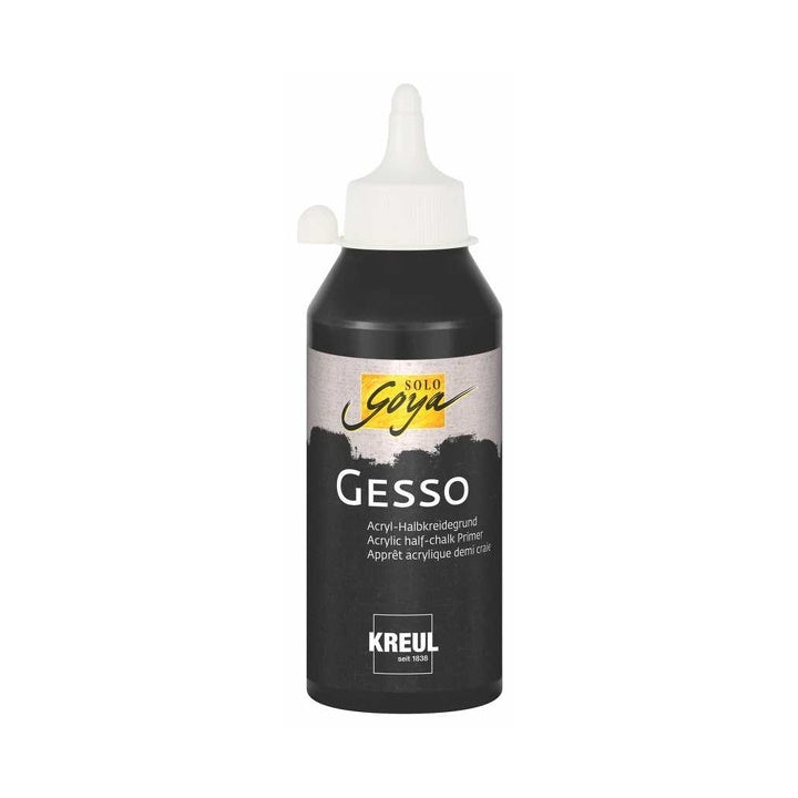 Solo Goya Gesso Grundierung schwarz - KREUL | verschiedene Größen | 250 ml