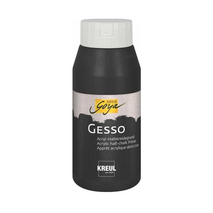 Solo Goya Gesso Grundierung schwarz - KREUL | verschiedene Größen | 750 ml