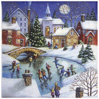 Serviete za decoupage Winterly Ice Skating - 1 kos