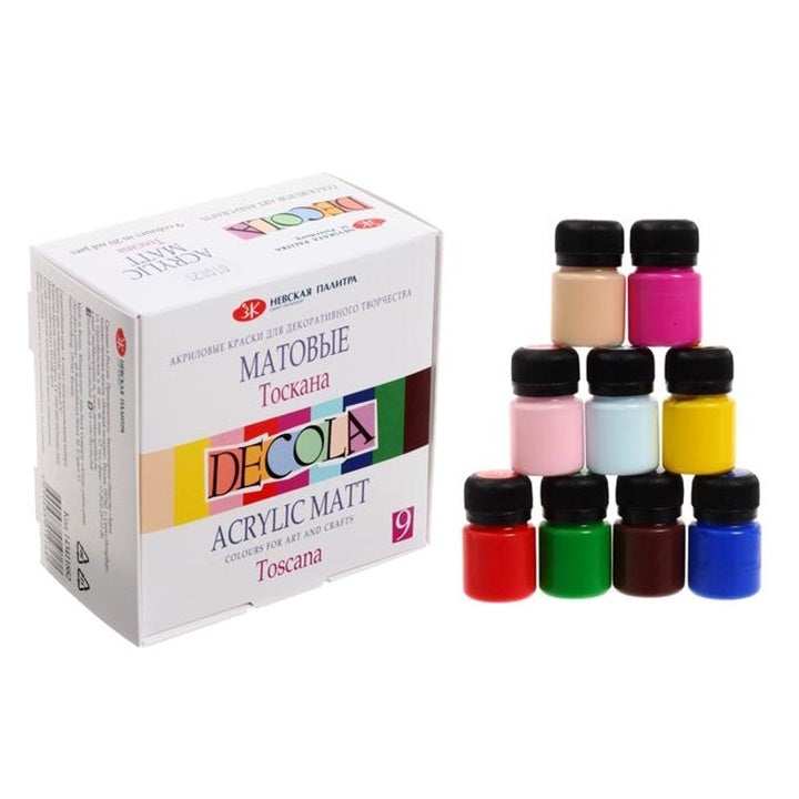 Σετ ματ ακρυλικά χρώματα Decola 9x20 ml | επίλεξε σετ