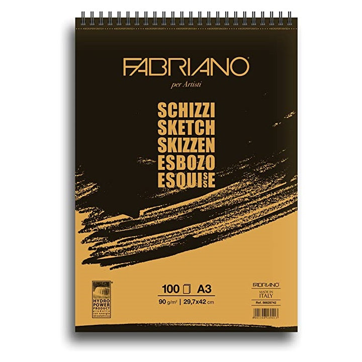 FABRIANO SKETCH Skizzenblock mit Spiralbindung | verschiedene Größen | A3