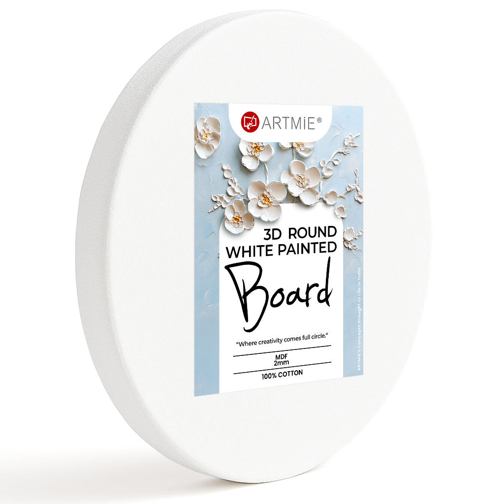 Στρογγυλή 3D πινακίδα διπλής όψης ARTMIE με Gesso | Διάφορα μεγέθη