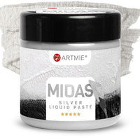 Tekoča kovinska pasta ARTMIE MIDAS silver | različni obsegi – pogled 2