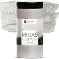 Tekoča kovinska pasta ARTMIE MIDAS silver | različni obsegi – pogled 4