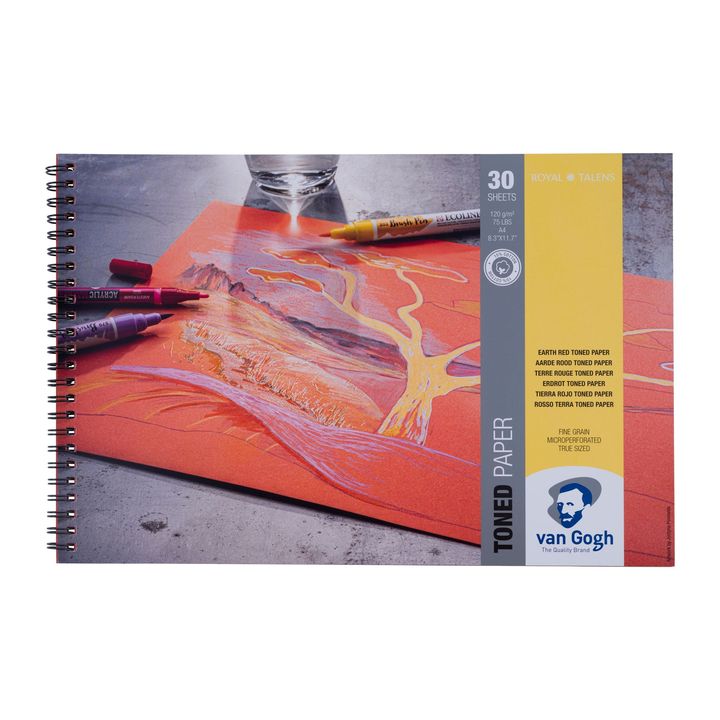 Toniran papir Van Gogh Earth Red | različne velikosti – pogled 3