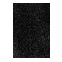 Selbstklebende Glitzer-Moosgummi-Platte EVA 20x30 cm | verschiedene Farben | 16474 schwarz