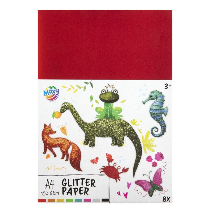 Trblietavý farebný papier A4 | 8 listov — obrázok 1
