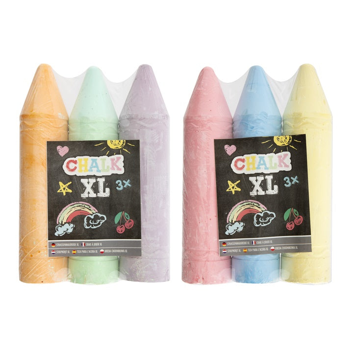 XL Straßenmalkreide 3er-Set | verschiedene Farben